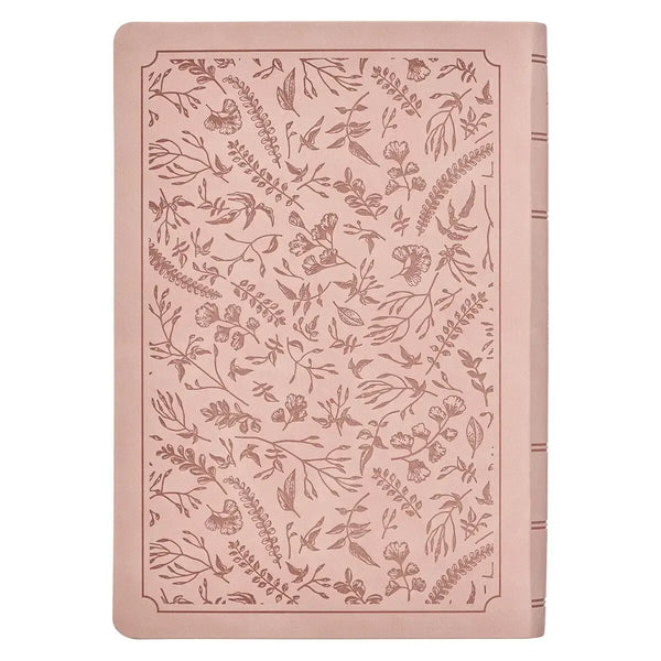 Blush Pink Floral Giant Print Full-size King James Version Bible with Thumb Index