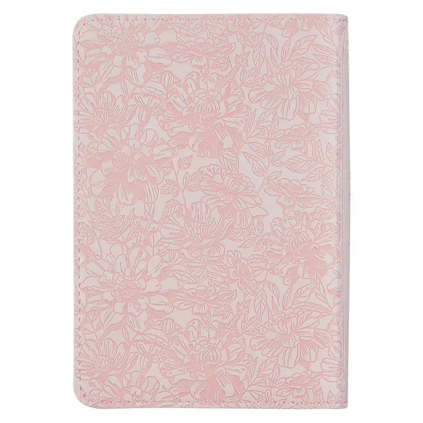 Blush Rose Faux Leather Floral King James Version Pocket Bible