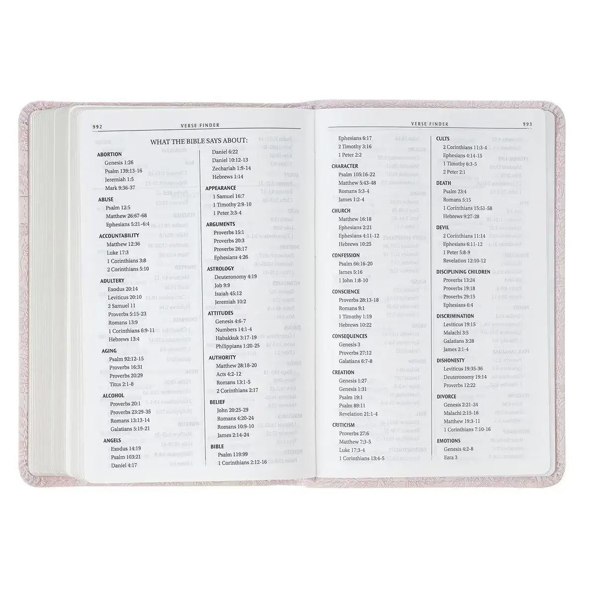 Blush Rose Faux Leather Floral King James Version Pocket Bible