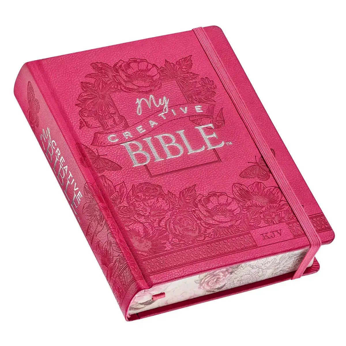 Bright Pink Faux Leather Hardcover KJV My Creative Bible