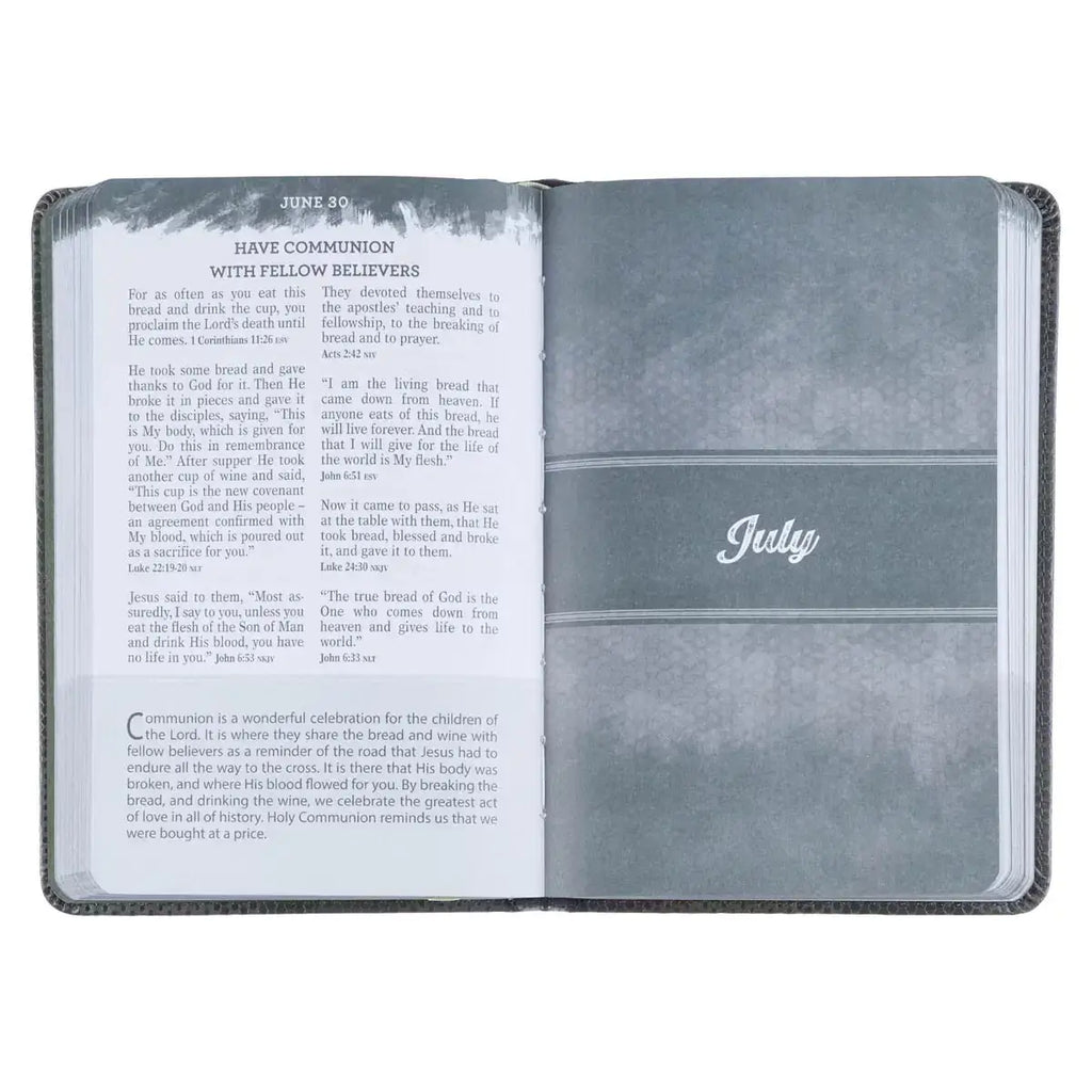 Brown Camo Faux Leather Pocket Devotional for Guys