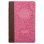 Brown & Berry Pink Faux Leather Giant Print Standard-size King James Version Bible with Thumb Index