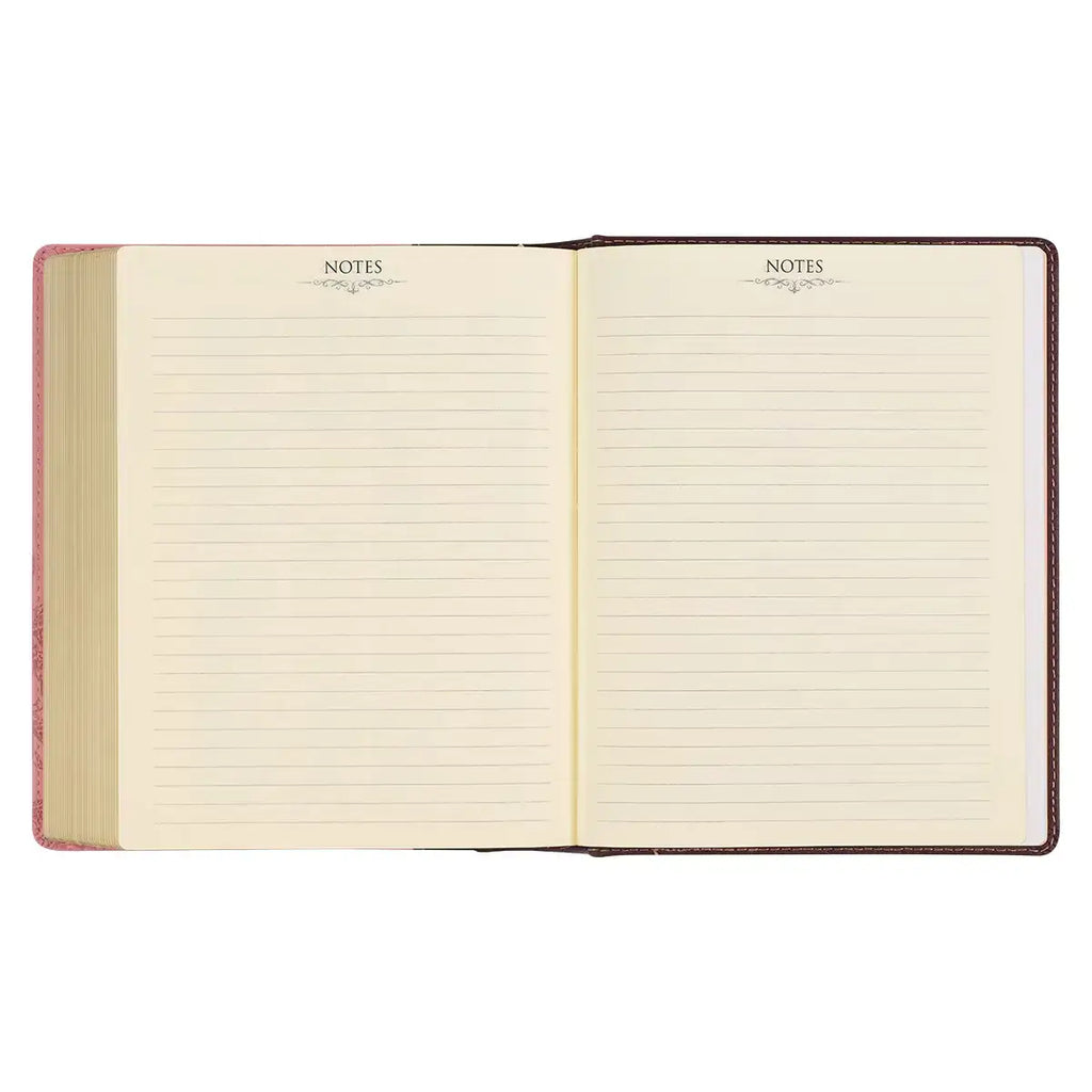 Brown & Pink Faux Leather Hardcover Note-taking Bible