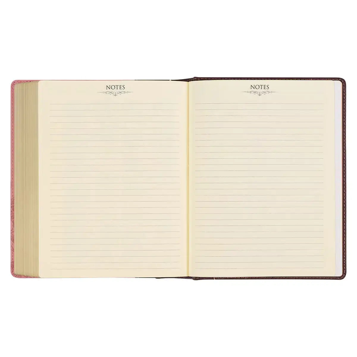 Brown & Pink Faux Leather Hardcover Note-taking Bible