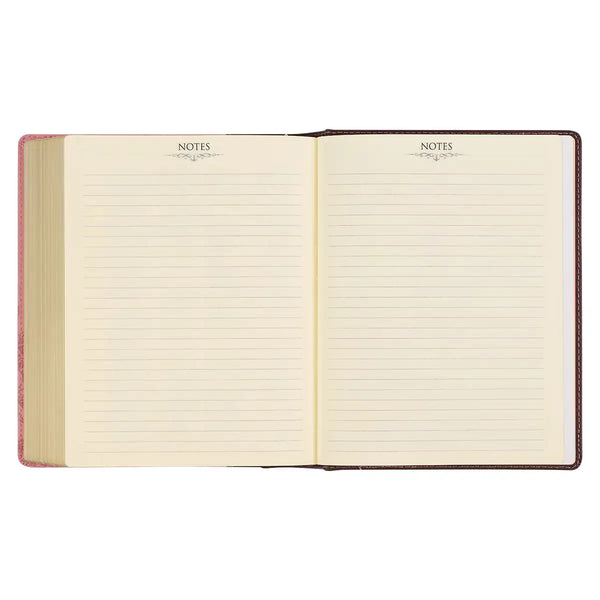 Brown & Pink Faux Leather Hardcover Note-taking Bible