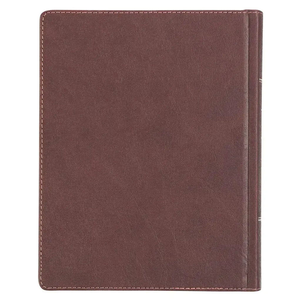 Brown & Pink Faux Leather Hardcover Note-taking Bible