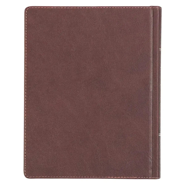 Brown & Pink Faux Leather Hardcover Note-taking Bible
