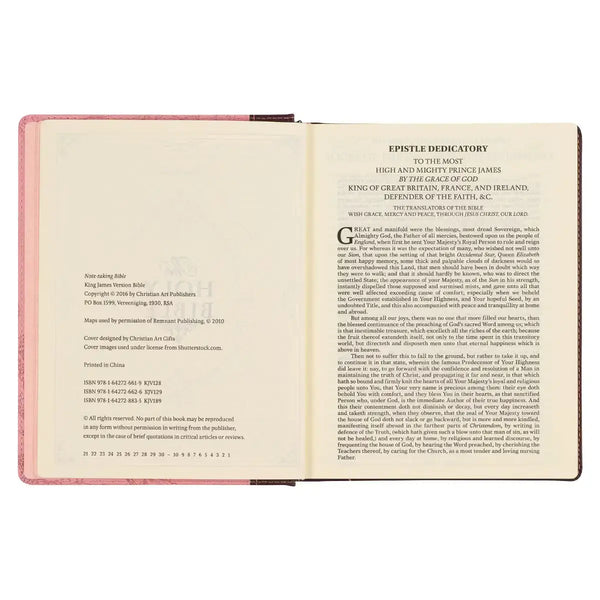 Brown & Pink Faux Leather Hardcover Note-taking Bible