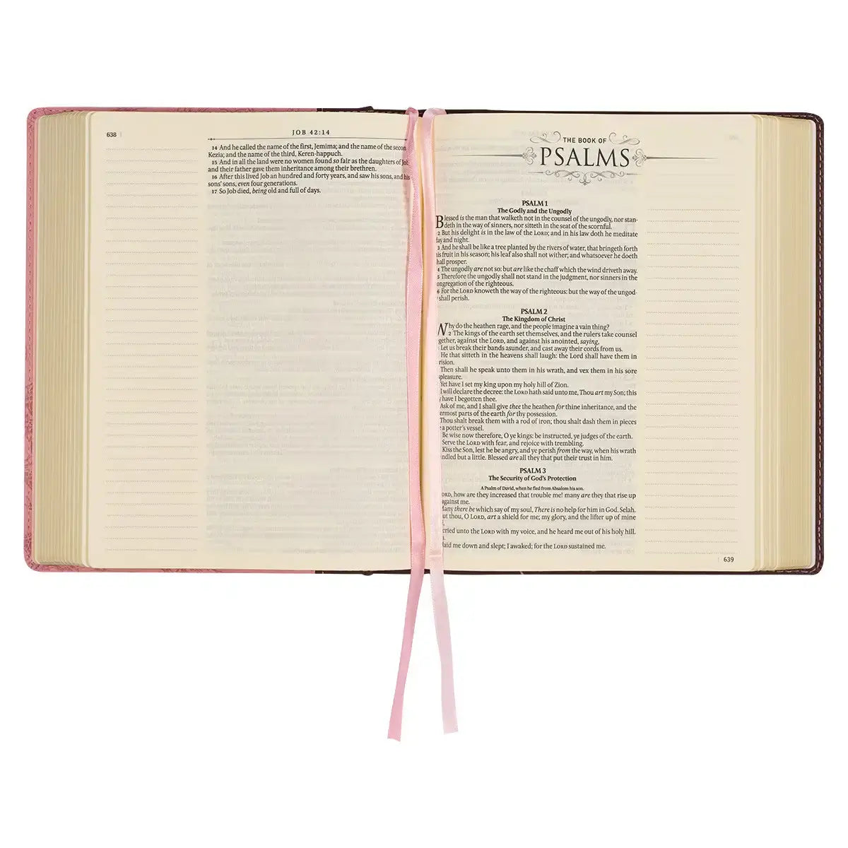 Brown & Pink Faux Leather Hardcover Note-taking Bible