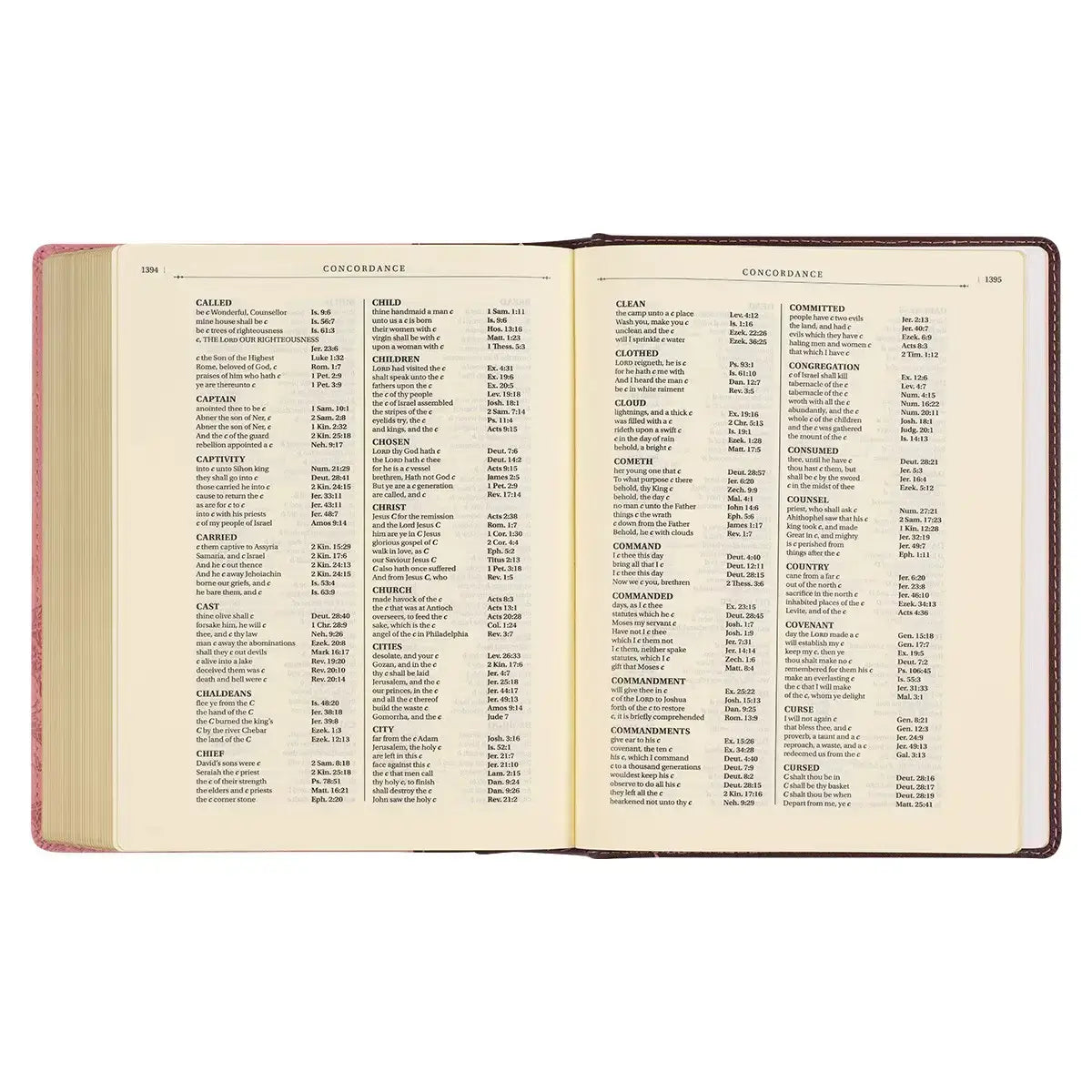 Brown & Pink Faux Leather Hardcover Note-taking Bible