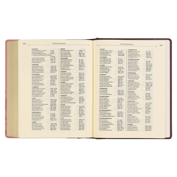 Brown & Pink Faux Leather Hardcover Note-taking Bible