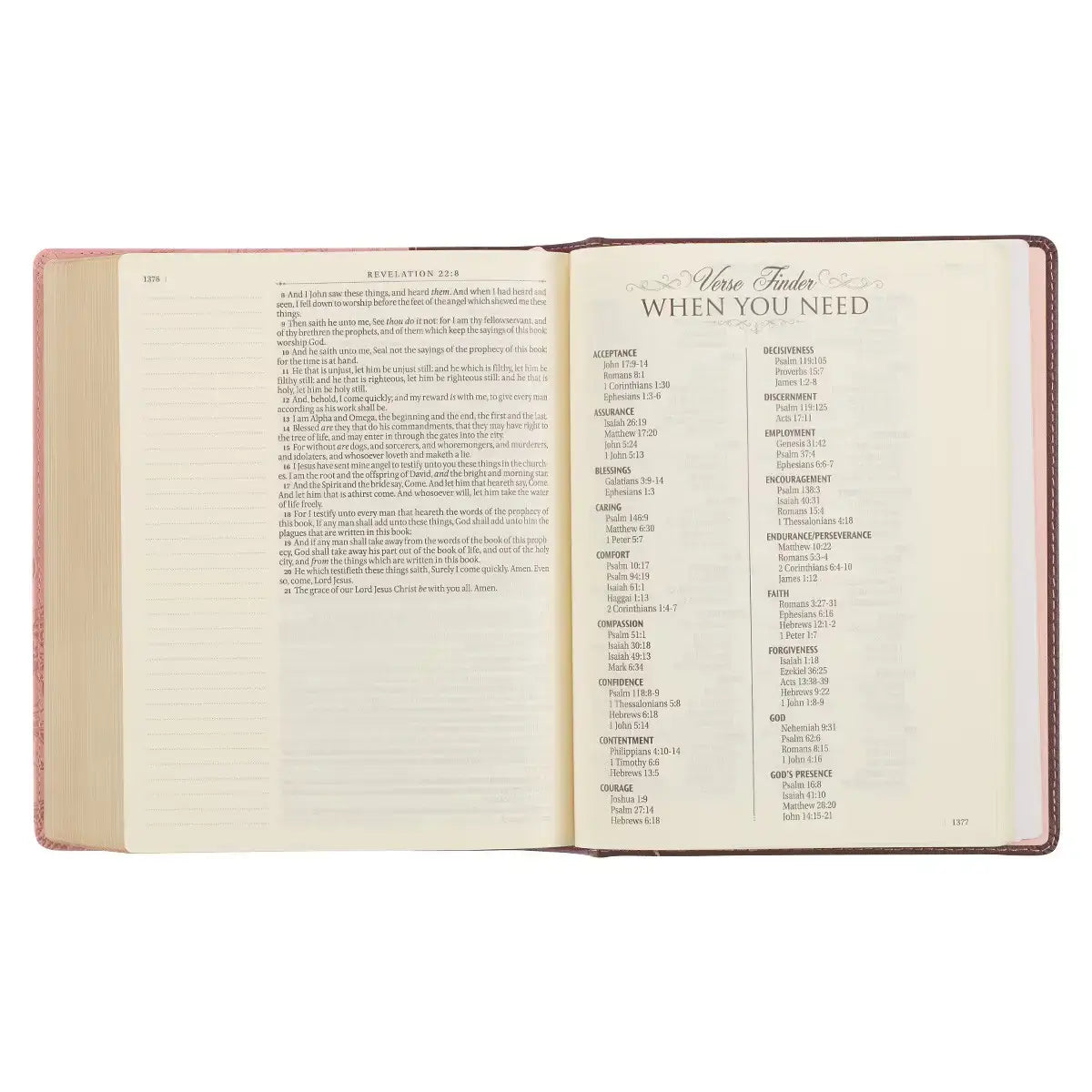 Brown & Pink Faux Leather Hardcover Note-taking Bible