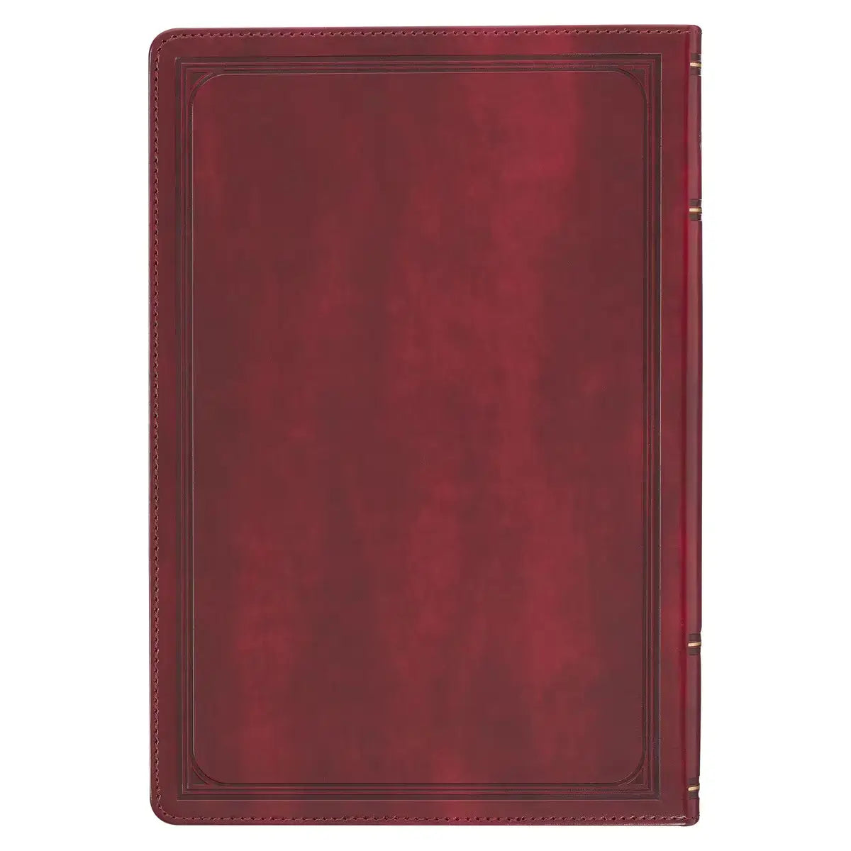 Burgundy Cross Faux Leather Large Print Thinline King James Version Bible with Thumb Index