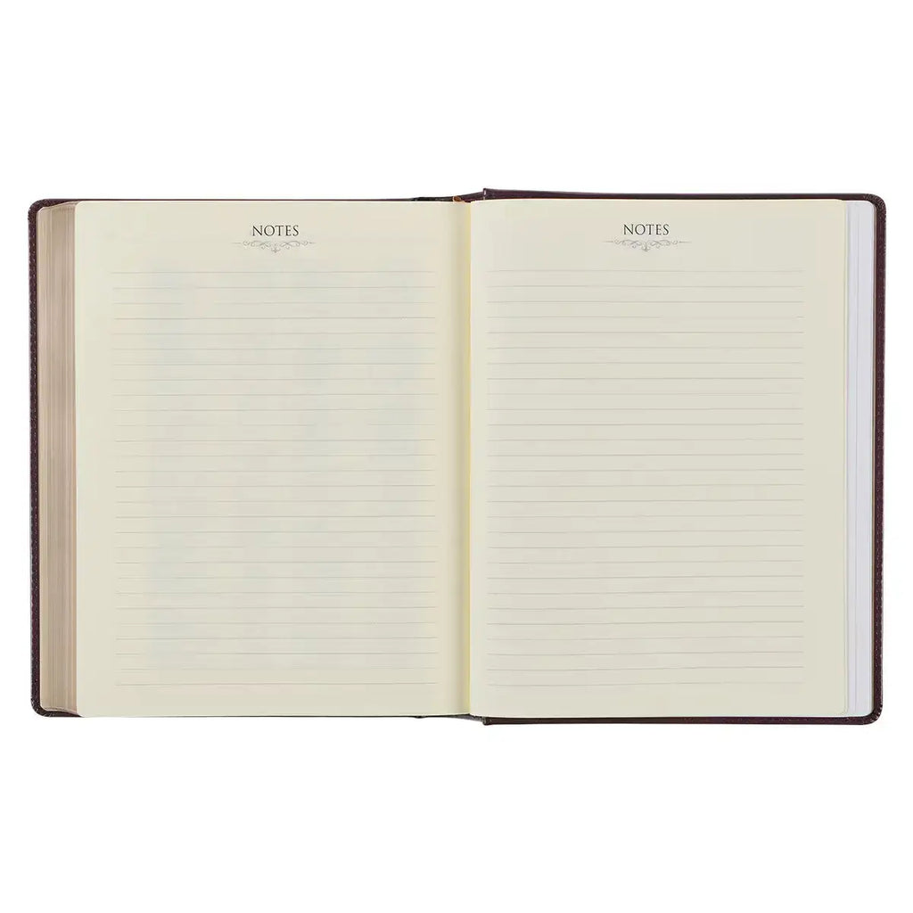 Burgundy Diamond Grid Faux Leather Hardcover Large Print KJV Note-taking Bible