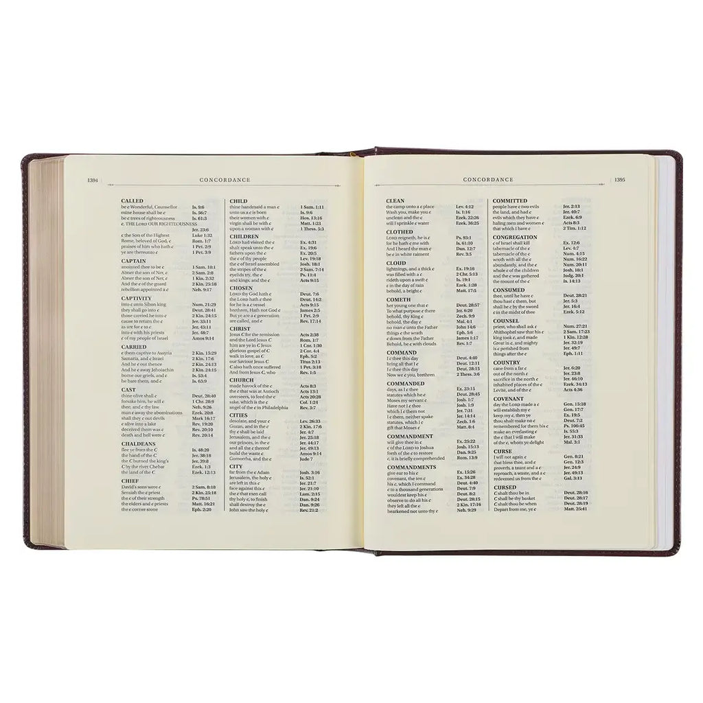 Burgundy Diamond Grid Faux Leather Hardcover Large Print KJV Note-taking Bible