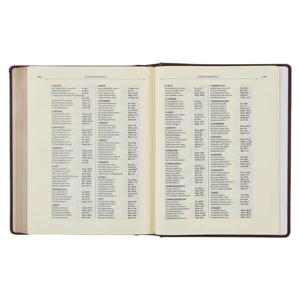 Burgundy Diamond Grid Faux Leather Hardcover Large Print KJV Note-taking Bible
