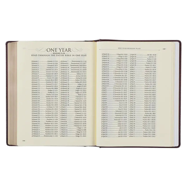 Burgundy Diamond Grid Faux Leather Hardcover Large Print KJV Note-taking Bible