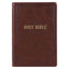 Burgundy Faux Leather Full-Size Giant Print King James Version Bible with Thumb Index