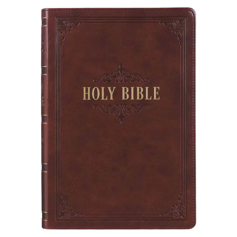 Burgundy Faux Leather Full-size Giant Print King James Version Bible with Thumb Index Main image
