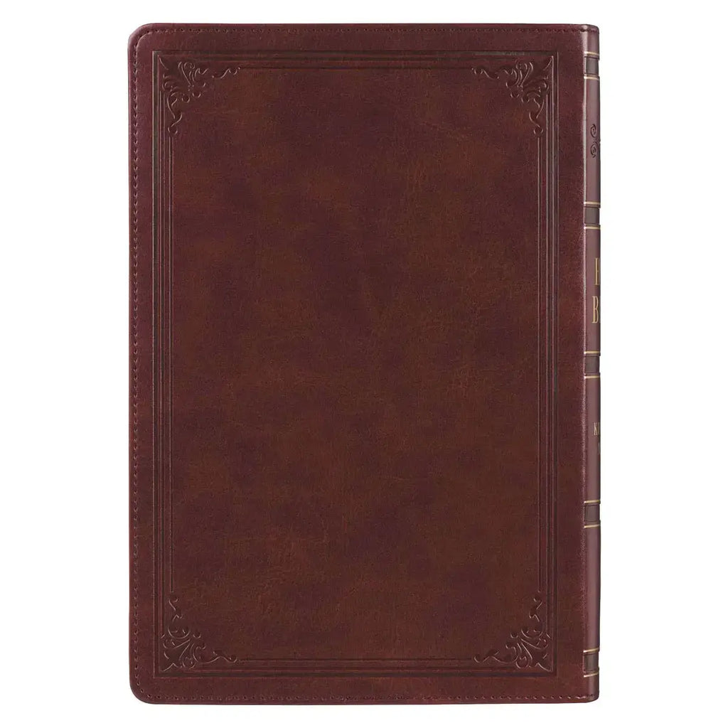 Burgundy Faux Leather Full-Size Giant Print King James Version Bible with Thumb Index