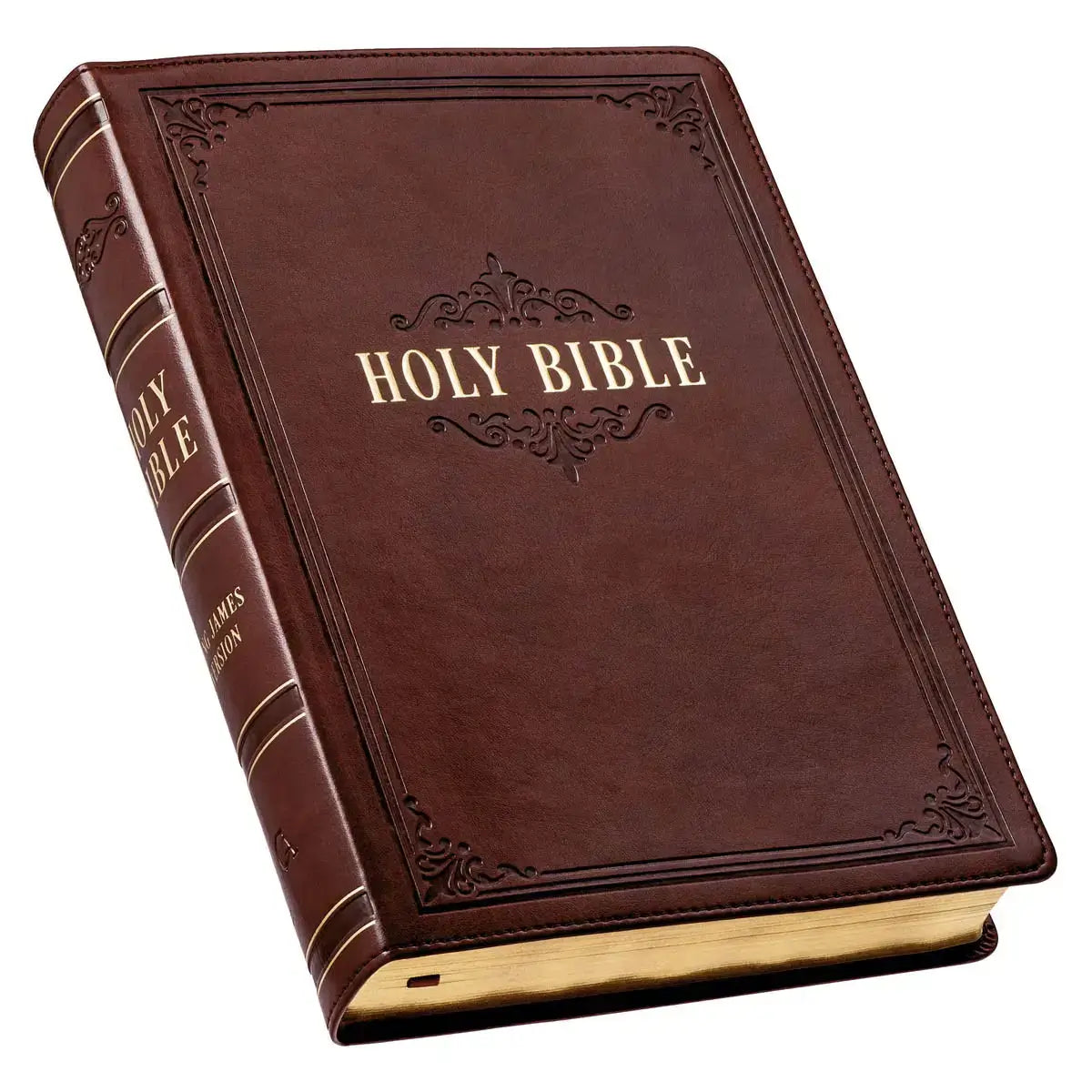 Burgundy Faux Leather Full-Size Giant Print King James Version Bible with Thumb Index