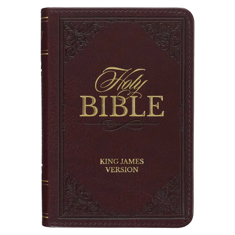 Burgundy Faux Leather King James Version Pocket Bible Main image