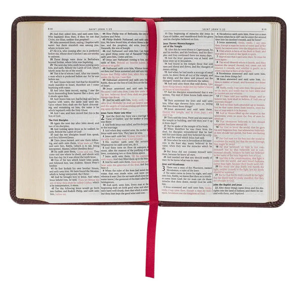 Burgundy Faux Leather King James Version Pocket Bible