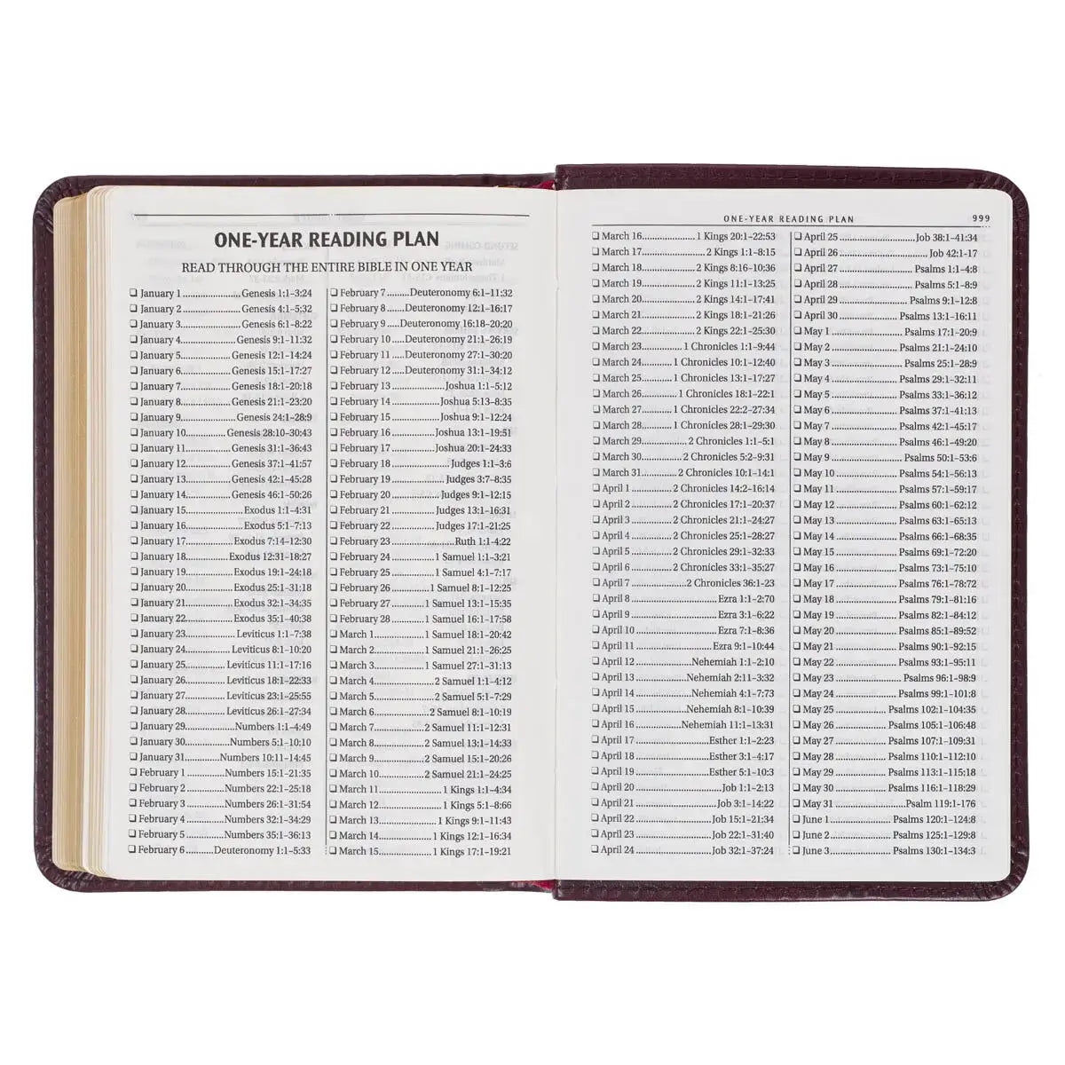 Burgundy Faux Leather King James Version Pocket Bible