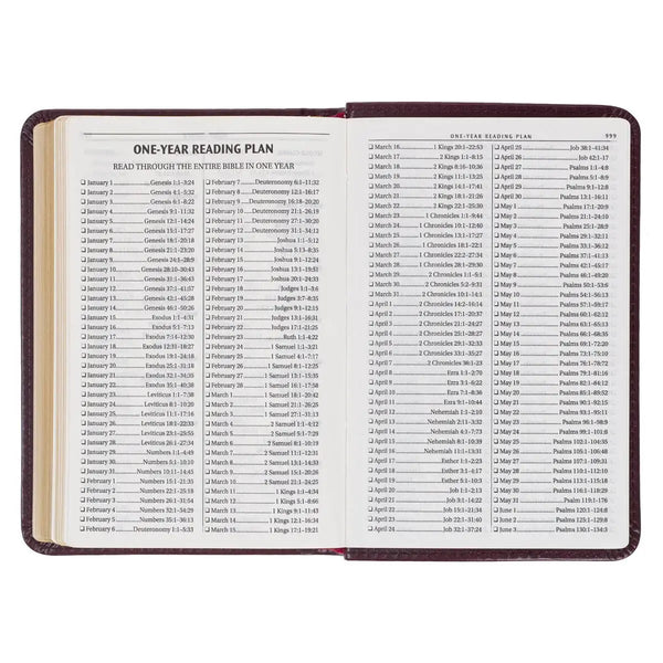 Burgundy Faux Leather King James Version Pocket Bible