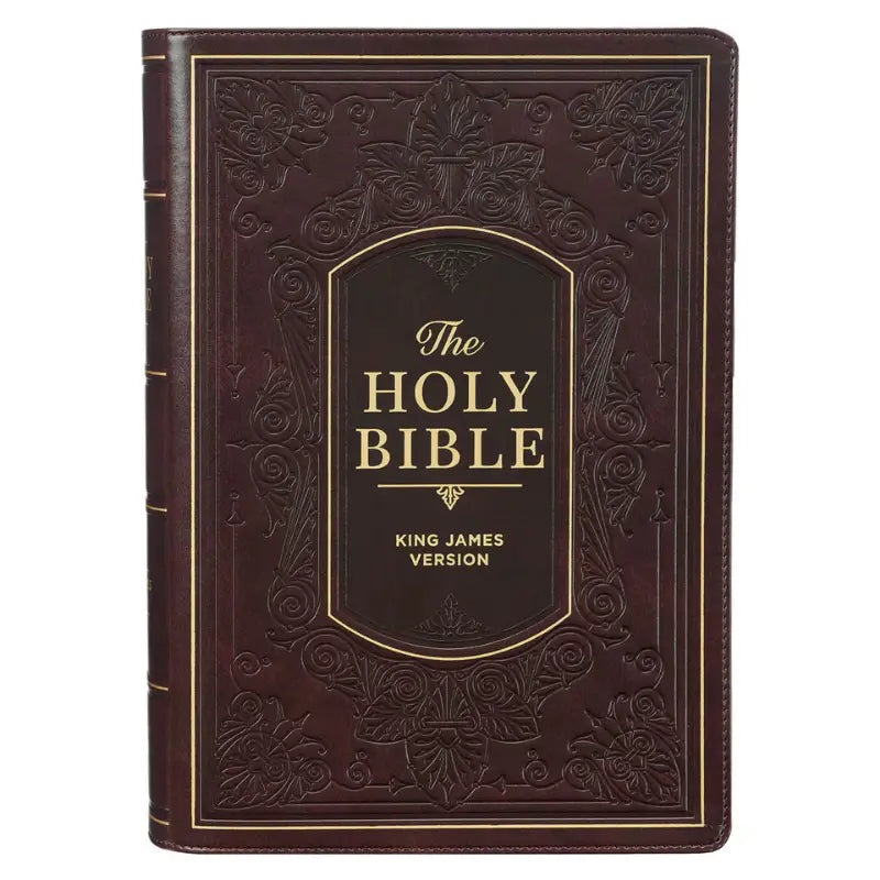 Burgundy Faux Leather King James Version Study Bible with Thumb Index Main image