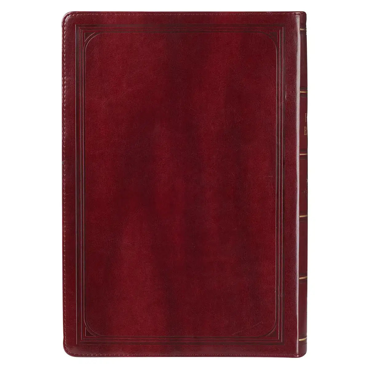 Burgundy Faux Leather Super Giant Print King James Version Bible with Thumb Index