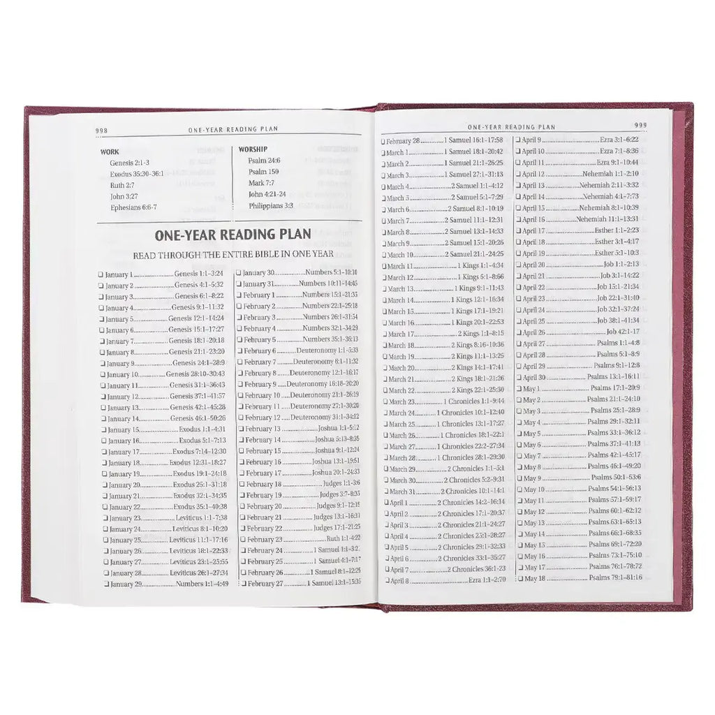 Burgundy Hardcover King James Version Pew Bible