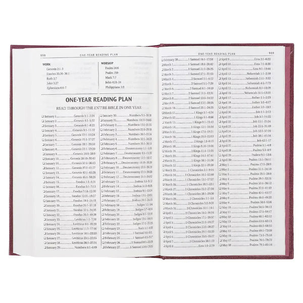 Burgundy Hardcover King James Version Pew Bible