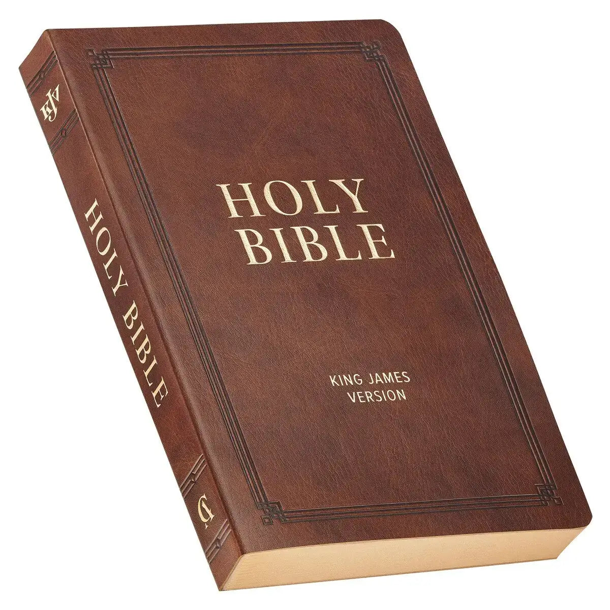 Chestnut Brown Faux Leather King James Version Gift Bible