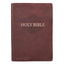 Chestnut Brown Faux Leather Super Giant Print King James Version Bible with Thumb Index