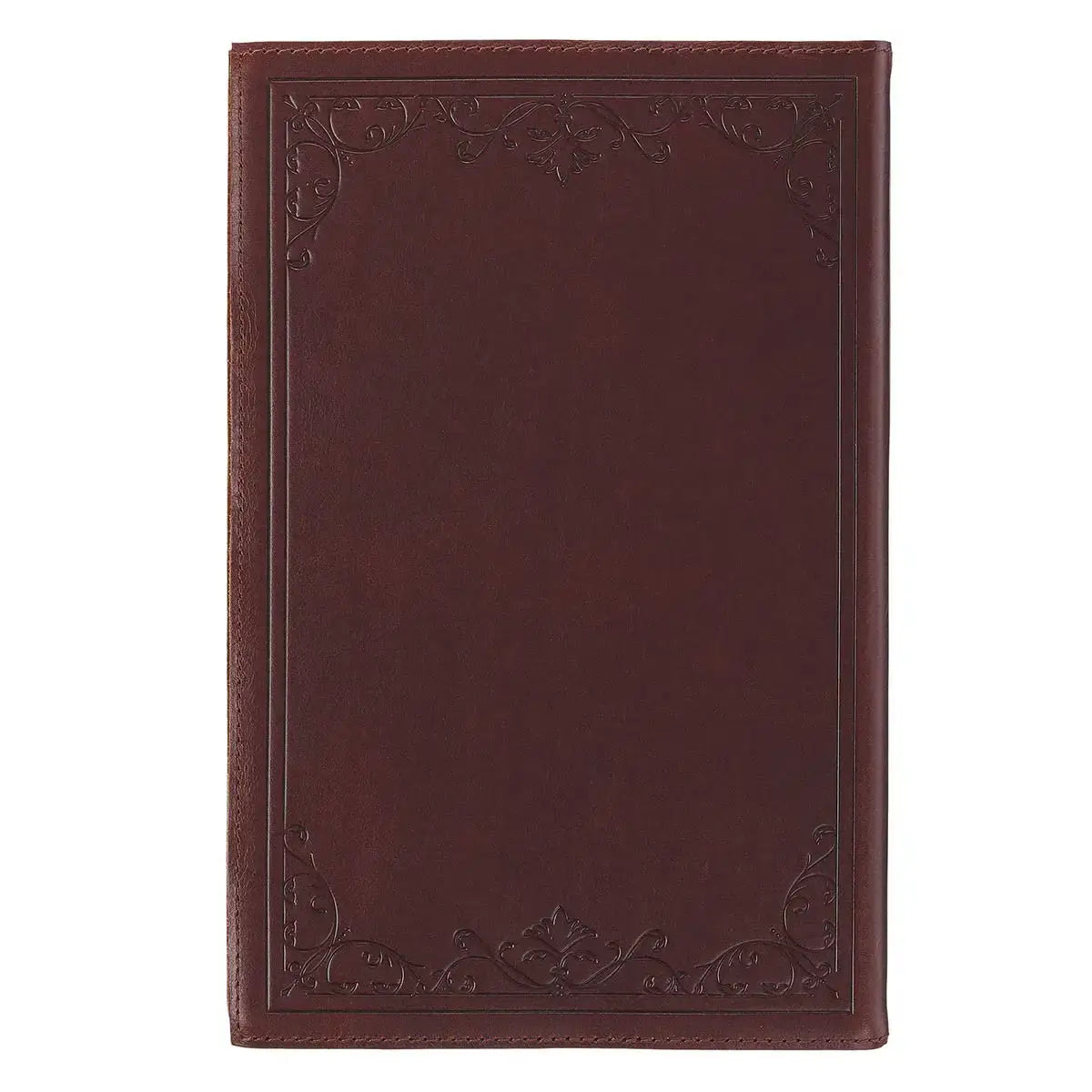 Chestnut Brown Genuine Leather Giant Print Reader‚Äôs Edition King James Version Bible Secondary image