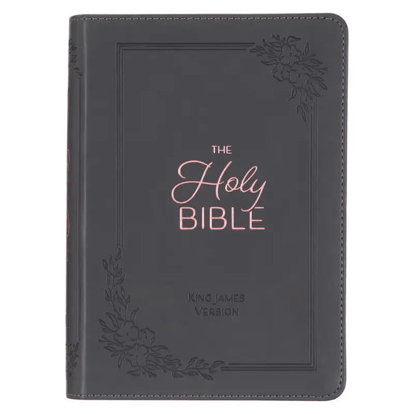 Cobalt Gray Large Print Compact King James Version Bible