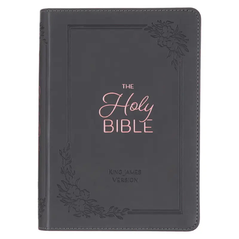 Cobalt Gray Large Print Compact King James Version Bible Main image