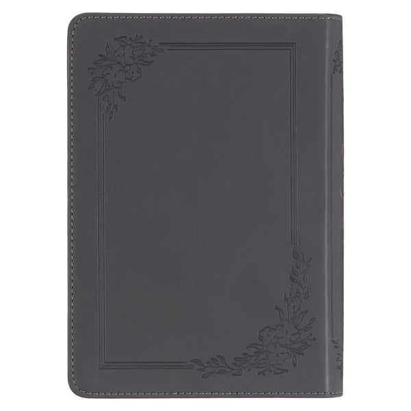 Cobalt Gray Large Print Compact King James Version Bible