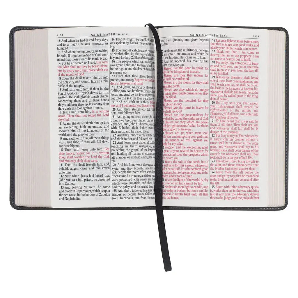 Cobalt Gray Large Print Compact King James Version Bible