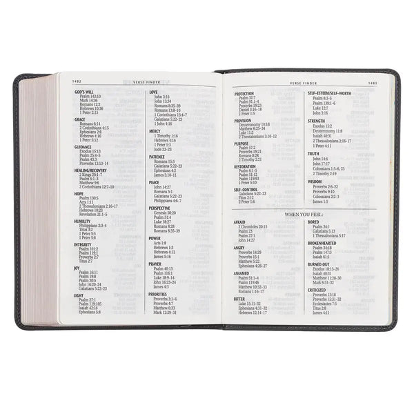 Cobalt Gray Large Print Compact King James Version Bible