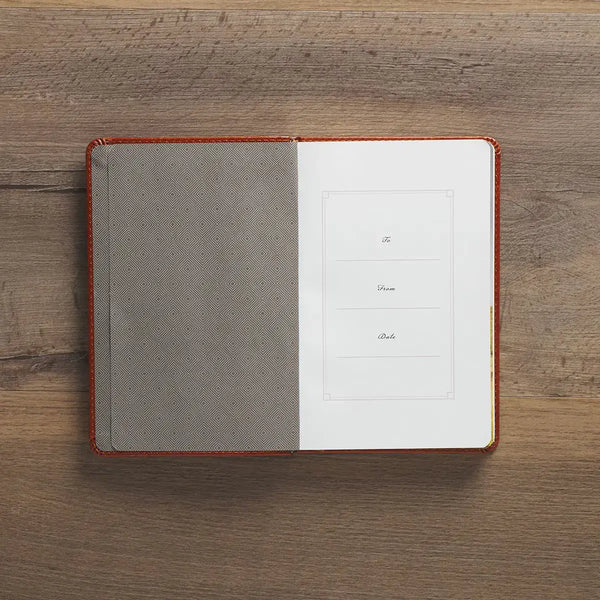 Comforted by God Honey-Brown Faux Leather Devotional Gift Book