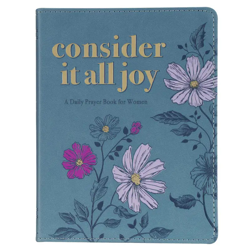Consider It All Joy Blue Faux Leather Devotional