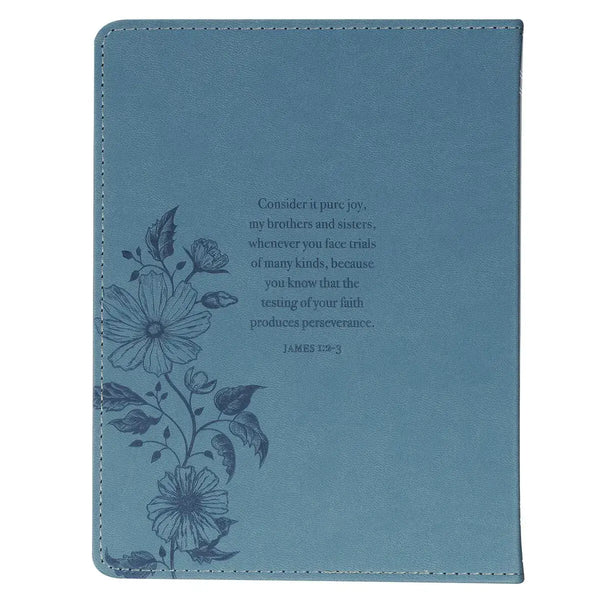 Consider It All Joy Blue Faux Leather Devotional