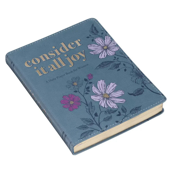 Consider It All Joy Blue Faux Leather Devotional