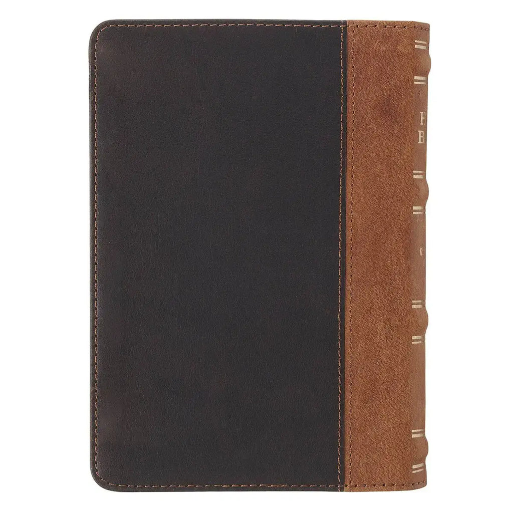 Cross Brown & Tan Genuine Leather Compact King James Version Bible