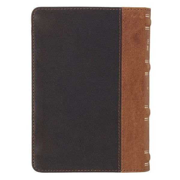 Cross Brown & Tan Genuine Leather Compact King James Version Bible