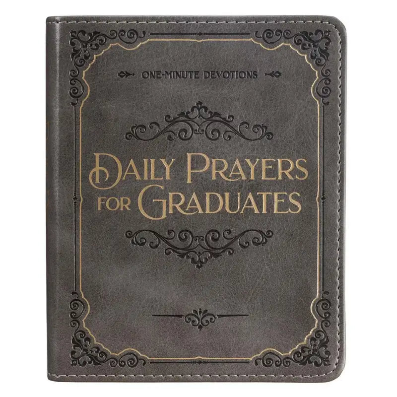 Daily Prayers for Graduates Gray Faux Leather Devotional Main image