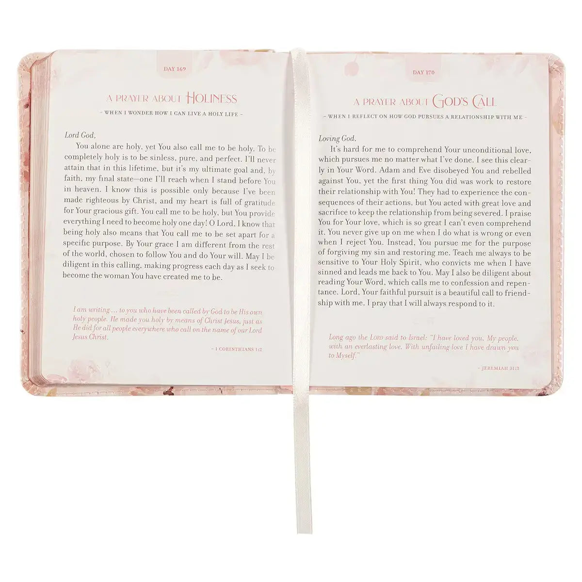 Daily Prayers for Women Pink Floral Faux Leather Devotional