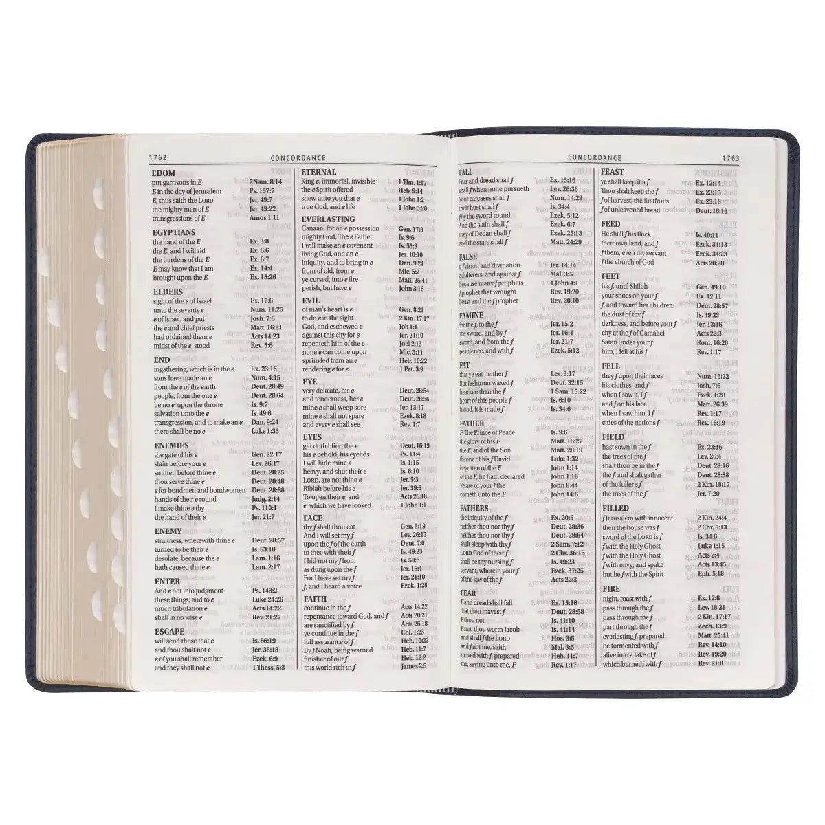 Dark Blue Faux Leather Giant Print Standard-size King James Version Bible with Thumb Index